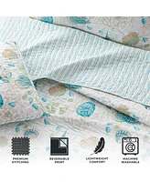 Linery & Co. Coastal Microfiber Quilt Set With Shams