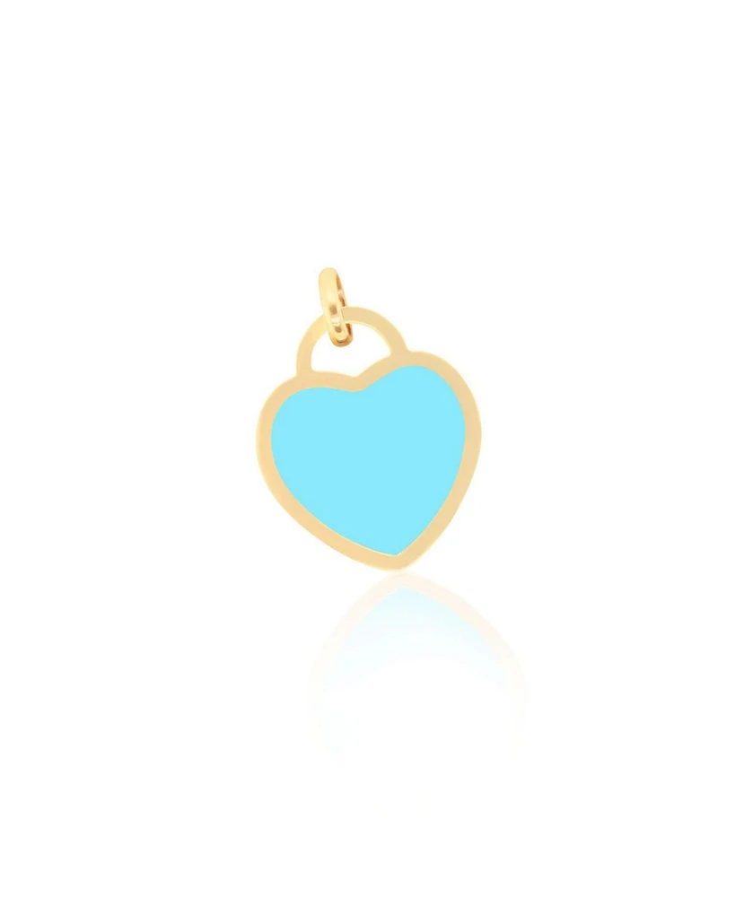 The Lovery Turquoise Heart Padlock Charm 15 millimeters