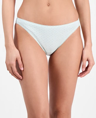 Charter Club Women's Cotton Pointelle Bikini Underwear, Created for Macy's