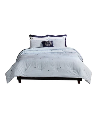 Lacoste Home Pinstripe Croc Cotton -Pc. Comforter Set