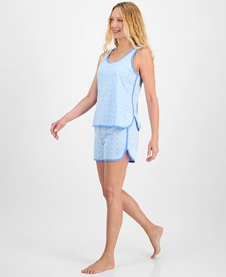 Charter Club Women's Cotton Tank Short Pajama Set, Exclusively at Macy's