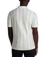 Karl Lagerfeld Paris Men's Johnny-Collar Stripe Polo Shirt