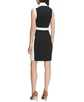 Tommy Hilfiger Colorblocked Belted Sheath Dress
