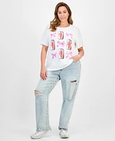 Grayson Threads, The Label Trendy Plus Diet Coke Bows Graphic T-Shirt