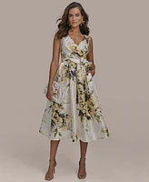 Donna Karan New York Women's V-Neck Sleeveless A-Line Dress