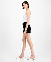 7 For All Mankind Women's High-Rise Frayed Denim Shorts