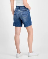 7 For All Mankind Women's Cotton High-Rise Boy Shorts