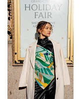 Jessie Zhao New York Double Sided Wool Silk Scarf Of Tropical Breeze
