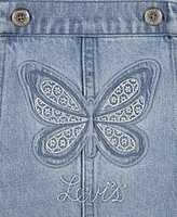 Levi's Toddler Girls 2-Pieces T-Shirt and Butterfly Crochet Shortalls Set