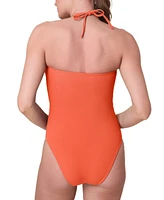 Andie Women's The Zoe Halter Ribbed One Piece Swimsuit