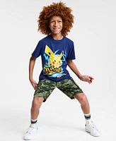 Epic Threads Little Big Boys Pikachu Pokemon Graphic T Shirt Camo Cargo Shorts Exclusively At Macys