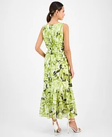 Kasper Women's Printed Sleeveless Midi Dress, Regular & Petite