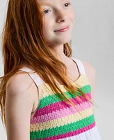 Epic Threads Little Big Girls Crochet Swing Tank Top Twill Patch Pocket Shorts Exclusively At Macys