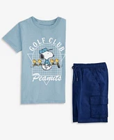 Epic Threads Little Big Boys Snoopy Golf Club Graphic T Shirt Cargo Shorts Exclusively At Macys