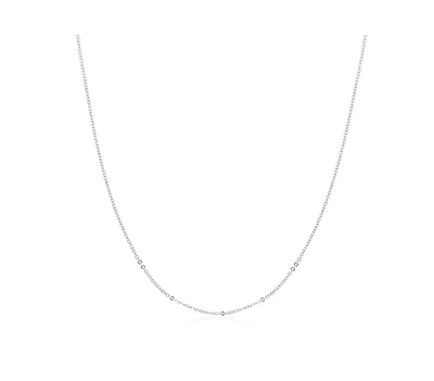 The Lovery Classic Chain Necklace 14K White Gold 18 inches