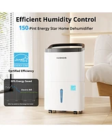 150 Pint 7,000 Sq. Ft Energy Star Dehumidifier with Pump for Extra Large Rooms & Basements