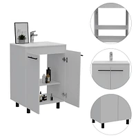 2-Door Rectangle Freestanding Vanity Cabinet