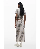 Desigual Women's Draped animal skirt