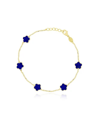 The Lovery Lapis Flower Bracelet 14K Gold