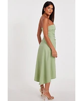 Quiz Women's Bengaline Bandeau Midi Dress