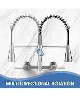 3 Functions Wall Mounted Bridge Kitchen Faucet