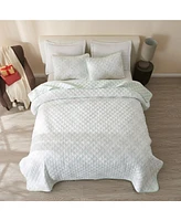 Linery & Co. Snowflake Printed Microfiber Quilt Set with Shams