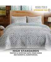 Linery & Co. Snowflake Microfiber Quilt Set with Shams