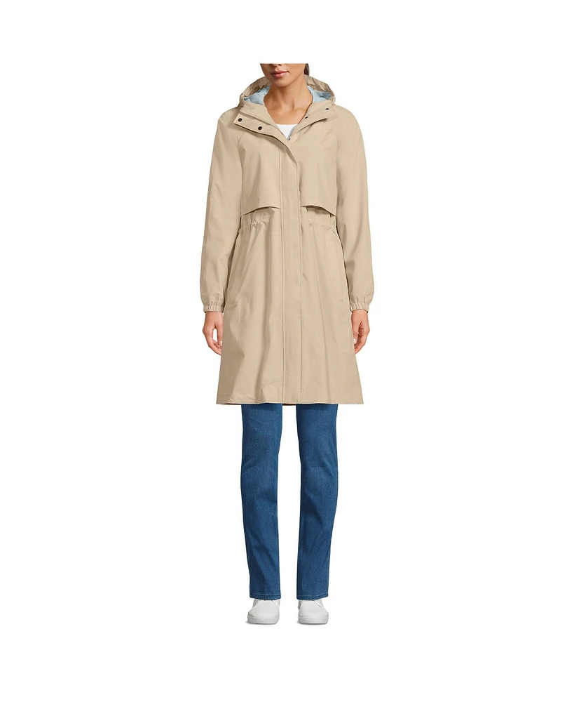 Lands' End Women's Squall Packable Long Raincoat