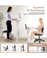 55 x 24 Inches Sit Stand Home Office Desk with 3 Memory Height Settings