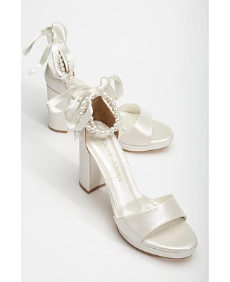 Renee Platform Sandals with Pearls