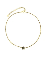 Jen Enamel Checker Necklace