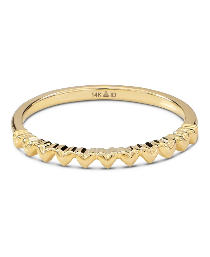 Devata Sweet Heart Ring in 14K Gold, Size 5, approx. 1.3 grams.