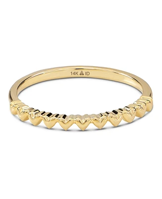 Devata Sweet Heart Ring in 14K Gold, Size 5, approx. 1.3 grams.