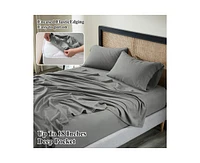 Superior Cotton Linen Blend Deep Pocket Bed Sheet Set