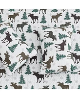 Linery & Co. Moose Evergreens Microfiber Quilt Set With Shams