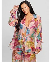 Guess Women's Silk-Blend Swim Cover-Up