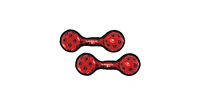 Tuffy Jr 2 Ball Tug Red Paw, 2 Pack Durable Squeaky Dog Toy