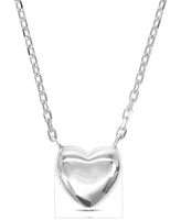 Devata Puffy Heart Chain Necklace, 16 in adj to 18 in