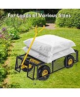 Utility Garden Wagon with 4 Removable Side Panels and 900 Load Capacity