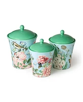 Certified International Flora 3-Piece Canister Set