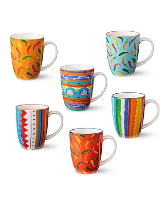 Certified International Caliente Mugs, Set of 6, Service for 6