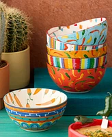 Certified International Caliente All-Purpose Bowls, Set of 6, Service for 6