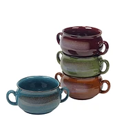 Certified International Reactive Glaze Soup Crocks, Set of 4, Service for 6