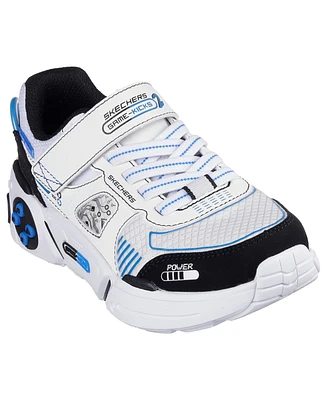 Skechers Little Boys Game Kicks: Gametronix 2.0 Fastening Strap Casual Sneakers from Finish Line