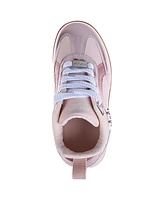 Bebe Little Girls Sparkly with Glitter Patent and Logo Rivets Sneakers
