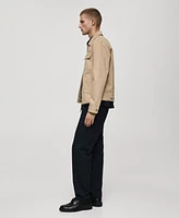 Mango Men's Pockets Detail Denim Jacket