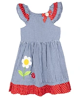 Rare Editions Toddler and Little Girls Lady Bug Seersucker Dress