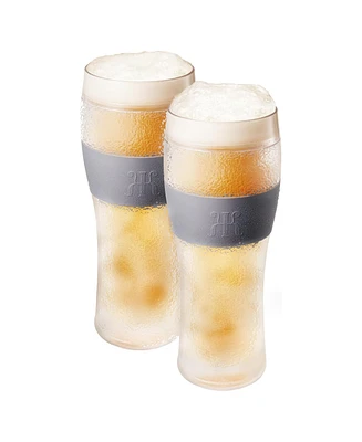 The Wine Savant Khen Freezable Pint Beer Glasses, Set of 2