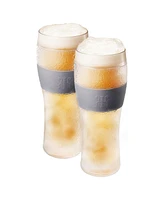 The Wine Savant Khen Freezable Pint Beer Glasses, Set of 2
