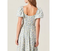 Astr the Label Women's Florentina Puff-Sleeve Maxi Dress